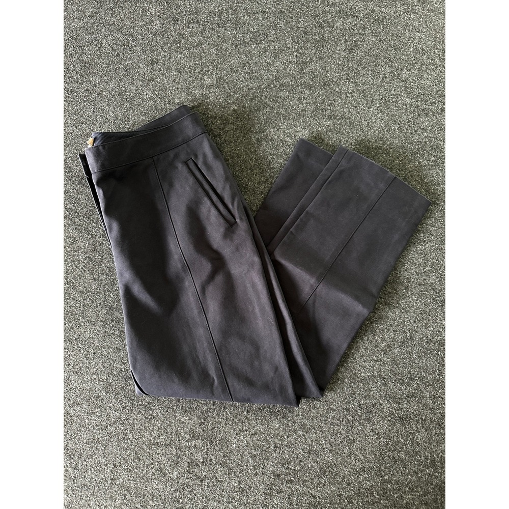 Tory Burch Navy Blue Pintuck Straight Leg Trousers Dress Pants Womens Size 12
